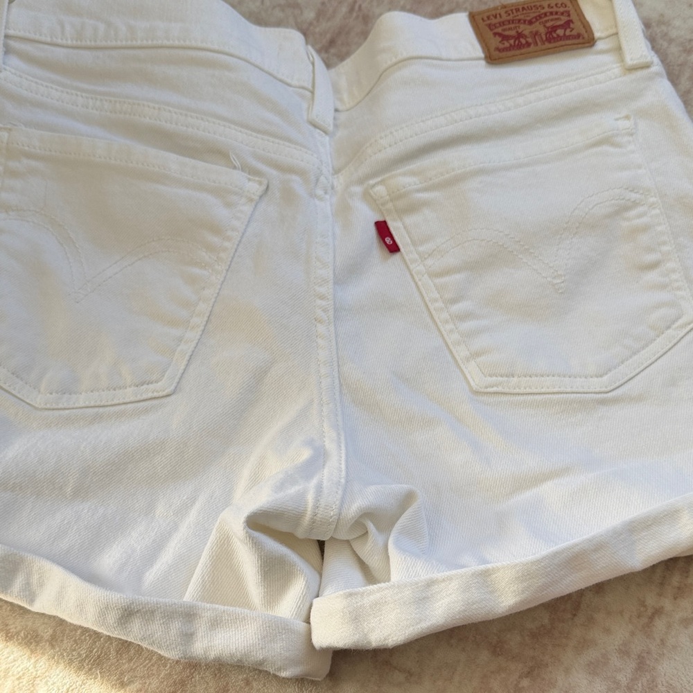 Levi's Women's Classic White Jean Shorts